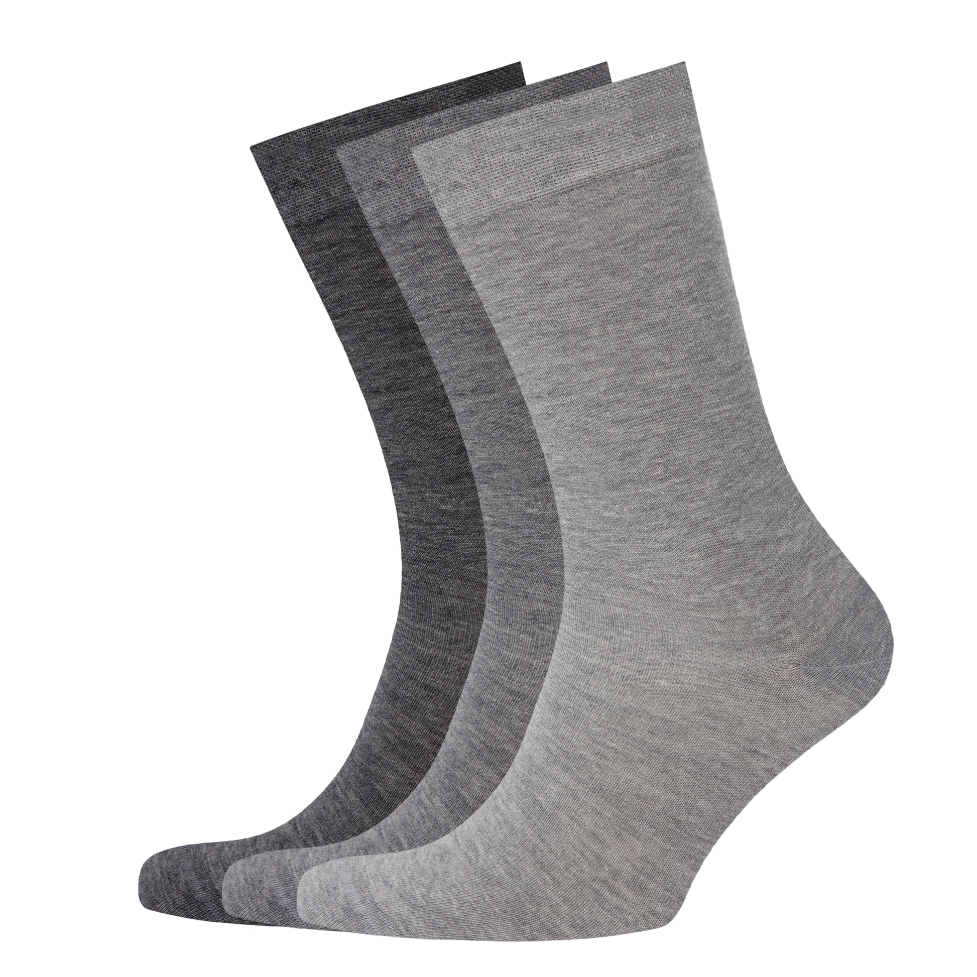 Chaussettes Confort longues unies Hommes - Pack 3 paires