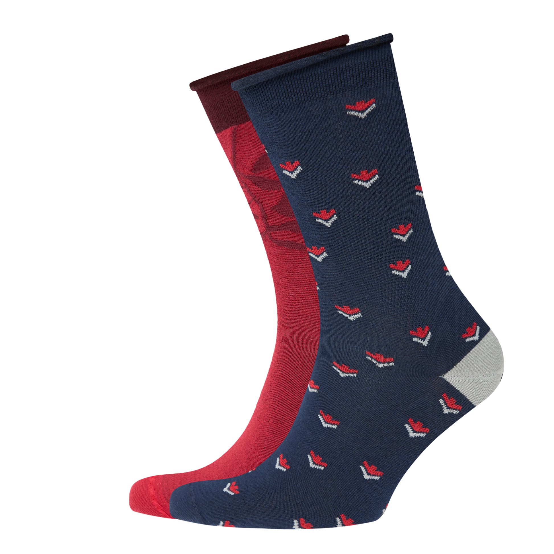 Chaussettes Femme VRD non comprimantes Bordeaux/Marine - Pack de 2 paires