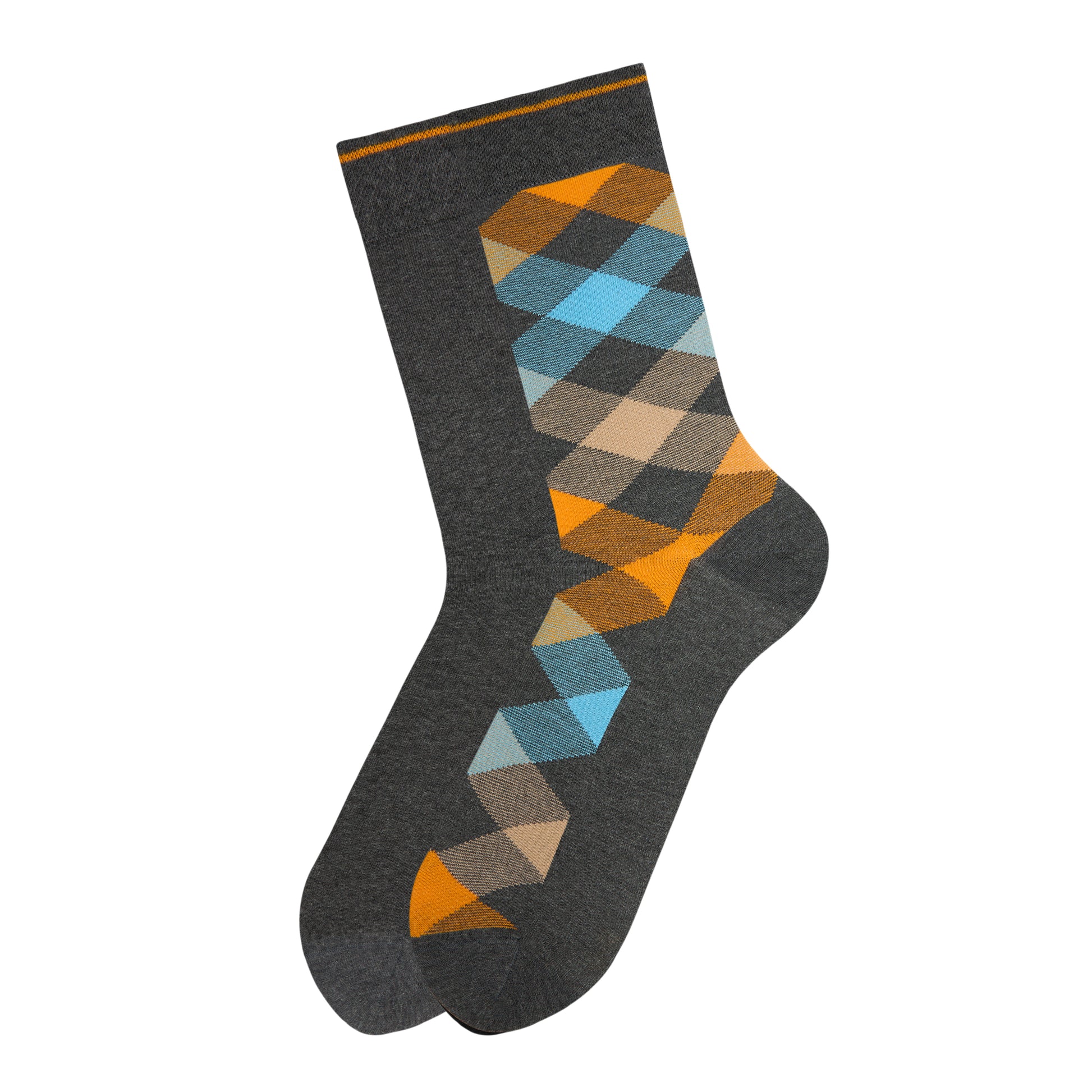 Chaussettes Confort longues Losanges Hommes - Pack 2 paires