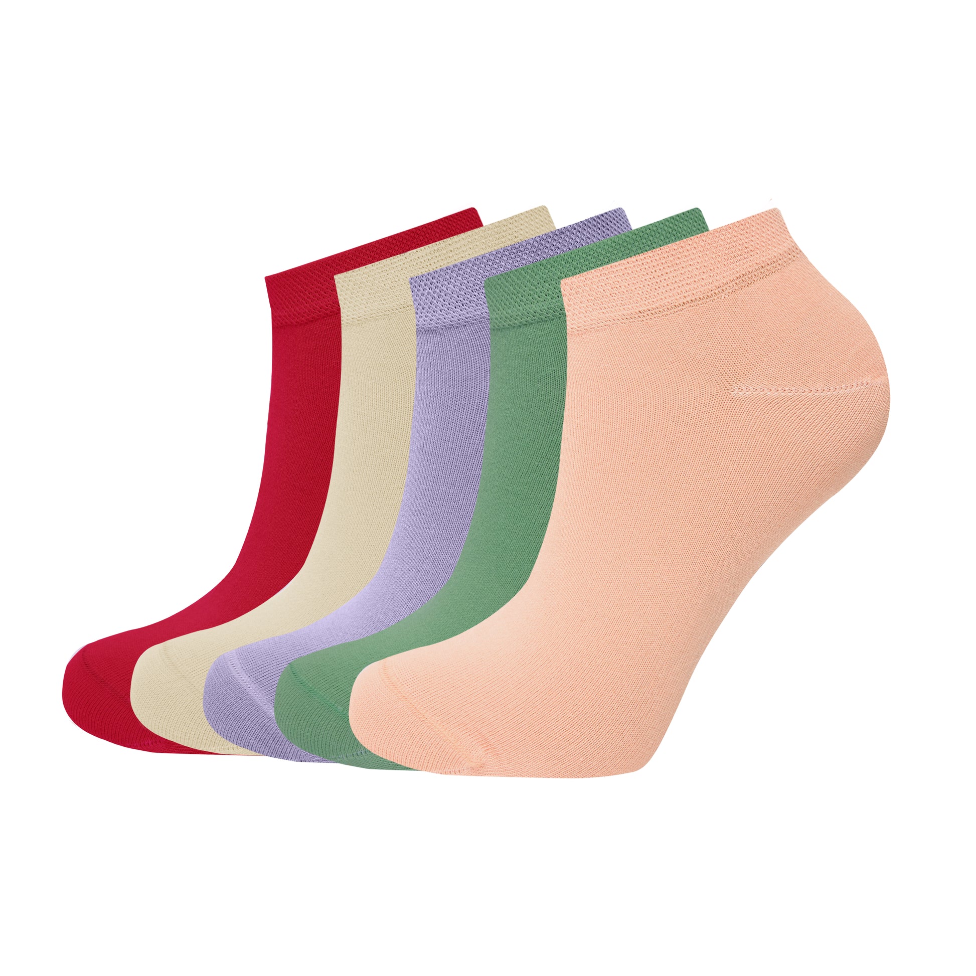 Chaussettes courtes unies - Pack de 5 paires