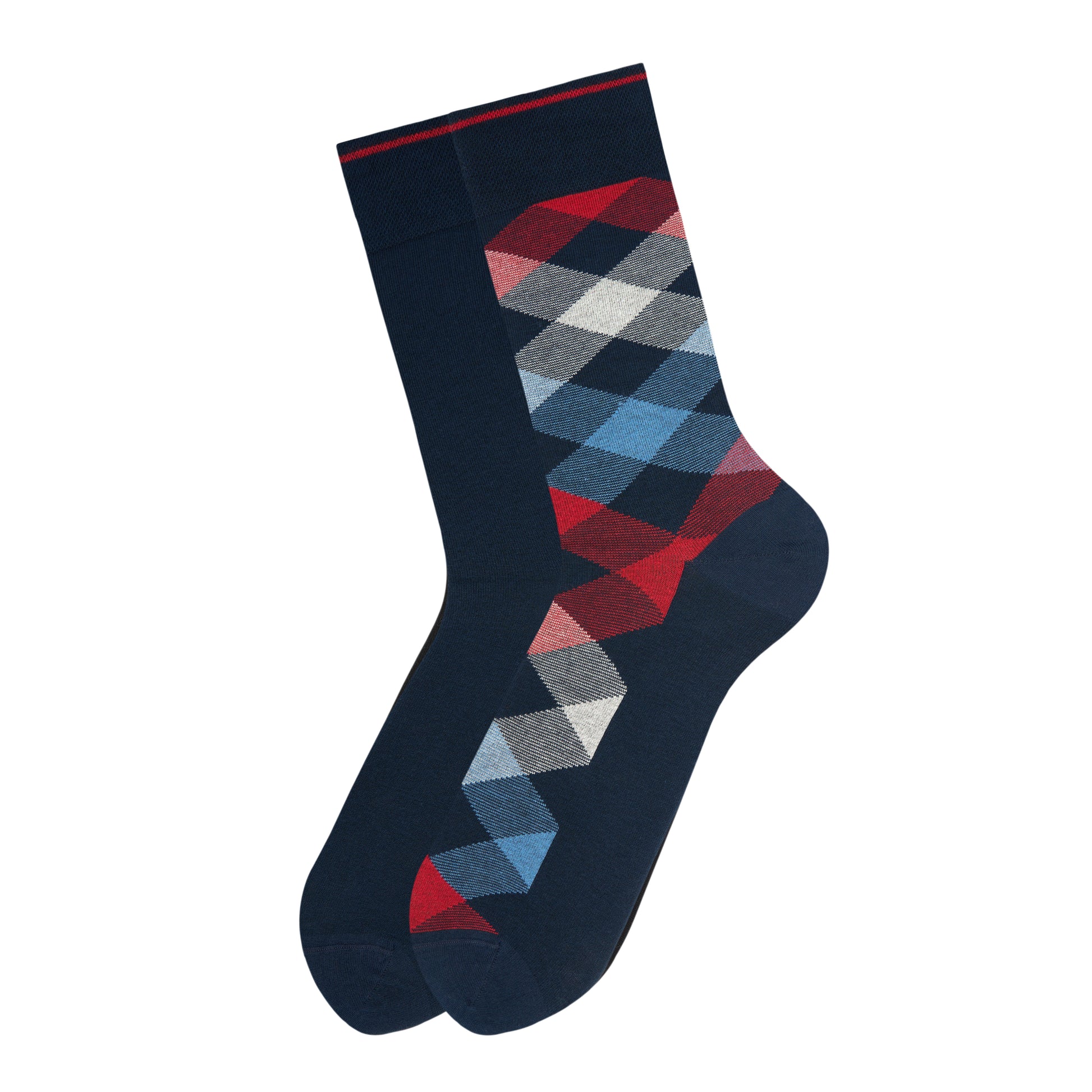 Chaussettes Confort longues Losanges Hommes - Pack 2 paires