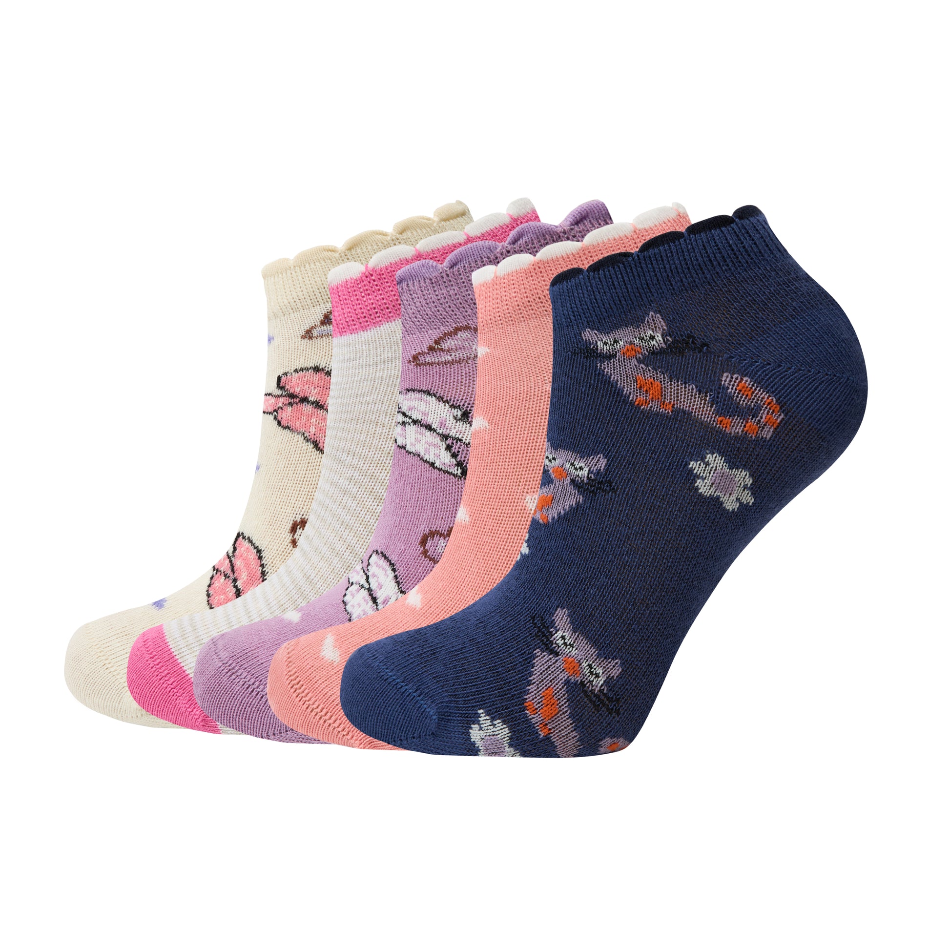 Chaussettes basses Filles VRD KIDS - Pack 5 paires