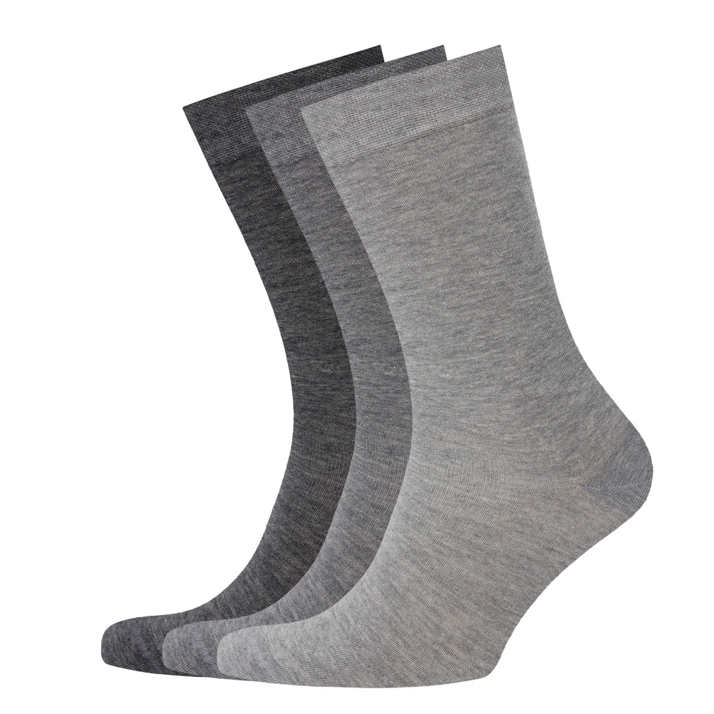 Chaussettes Confort longues unies Hommes - Pack 3 paires